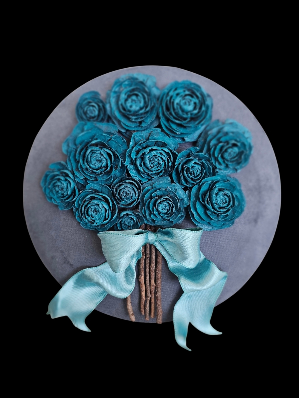 Pinecone Art - Modern Teal